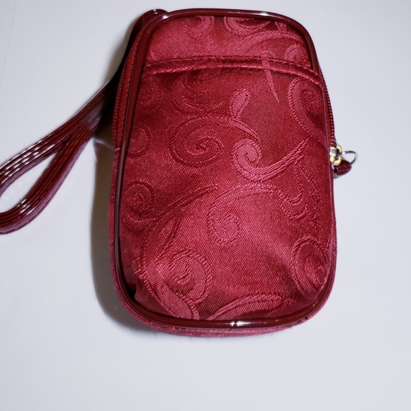 NEW Burgandy Zipper Pouch w/straps. - Picture 4 of 7
